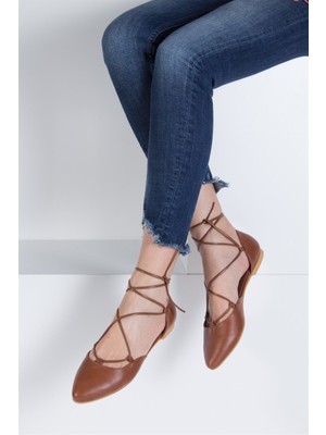 Fox Shoes Taba Kadın Babet B726047209