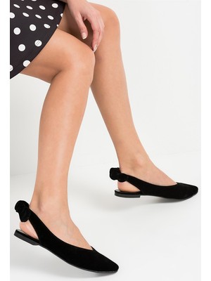 Fox Shoes Siyah Kadın Babet D726495302