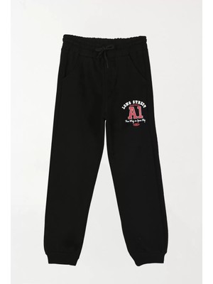 Alg ERKEK ÇOCUK MİNİ BASKILI 2 İP ŞARDONSUZ ALT EŞOFMAN