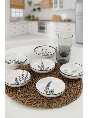 Renkli Çiçek Bahçesi Halka Çerezlik ve Sosluk Seti, 13 Cm, 6'lı