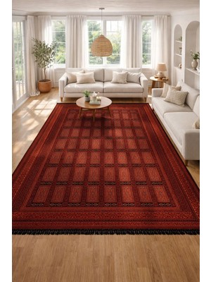Etnik Desen Motifli Dekoratif Halı Kilim