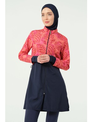 Alfasa 25324 Parmak Geçirmeli Crop Tesettür Mayo