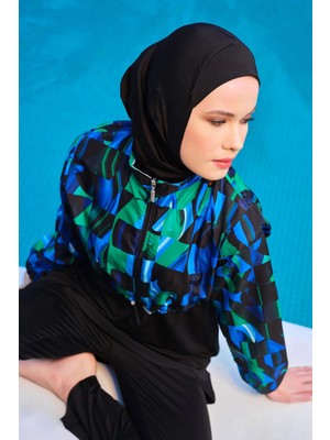 Alfasa 23260-MAVİ Tam Kapalı Crop Mayo