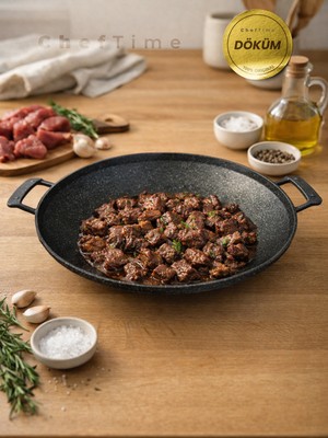 Döküm Sac Kavurma Tavası, Dayanıklı ve Güçlü Pişirme Aleti