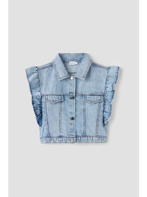 Lia Lea Bg Store Kız Çocuk Denim Yelek