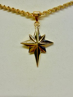 22 Ayar Yıldız Kolye Ucu Afşar Kuyumculuk