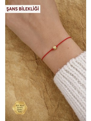 Silveranka Şans ve Sevgili Bilekliği | 925 Ayar Gümüş Dorika Ipli Bileklik