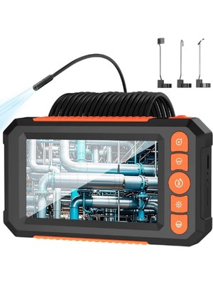 Royal Rain Store 10 mt Sert Kablo Çift Kameralı Ekranlı Endoskop Yılan Kamera Işıklı 8 mm