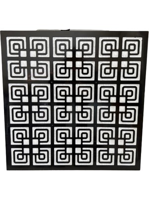 60X60 Yonca Siyah Dekoratif Asma Tavan Paneli 9 Adet