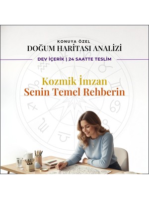 Mystic Chart Kozmik İmzan - Kişiye Özel Doğum Haritası Analizi Rehberi (Dijital PDF)