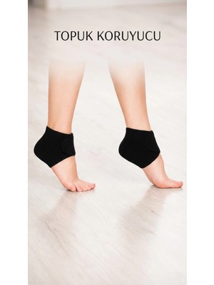 S'82 2'li Ortopedik Silikon Tabanlı Topuk Destek Çorabı Ağrı Azaltıcı Çorap