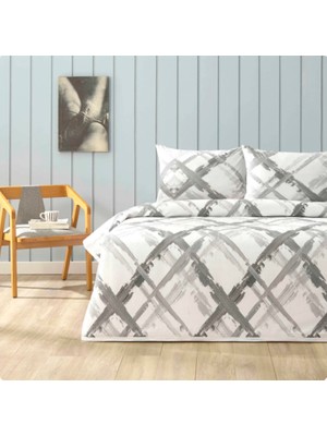 Taç Yeni Sezon Genç Modası Queen Size ( 120 x 200 Lastikli) Pike Takımı Lırıel Antrasit