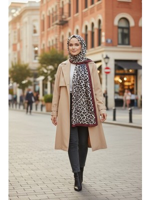 Trend Nexus Leopar Desenli Dijitalsoft Şal