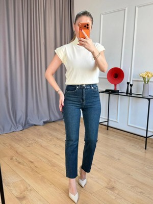 Size Özgü Petrol Kesik Paça Jean