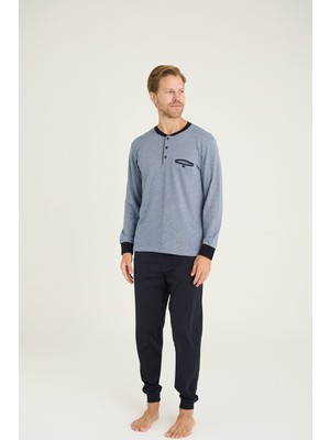 Kly Midi Yaka Pamuk Pijama Takımı 9261