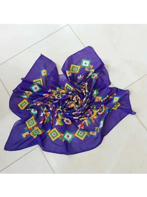 Sinem Şanlı Atelier Yörük Çengelköy Otantik Yazma Eşarp Fular Düz Sade