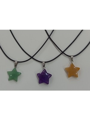 SolidBakkal Doğal Taş Aventurin,ametist,yeşim 3’lü Set Kolye