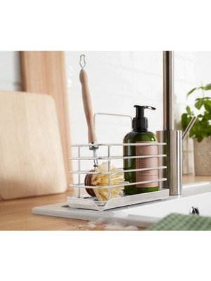 Pratik ve Dayanıklı Metal Bulaşık Malzemesi Standı, Düzenli Saklama Sağlar