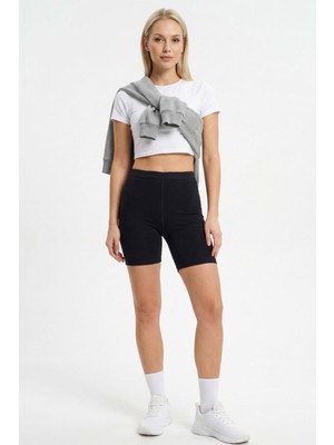 Rays Siyah Bel Lastikli Kısa Şort 4004