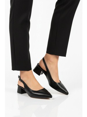 Ayakmod Siyah Kadın Topuklu Abiye Ayakkabı 323101 Z