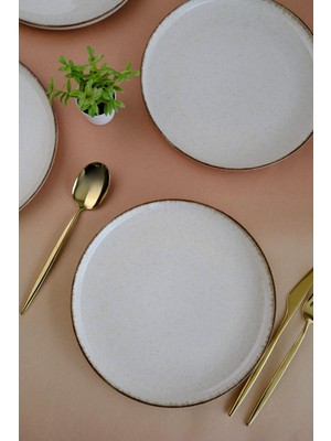 Tarçın Renkli Servis Tabağı Seti 24CM 2'li, Şık ve Kullanışlı Tasarım