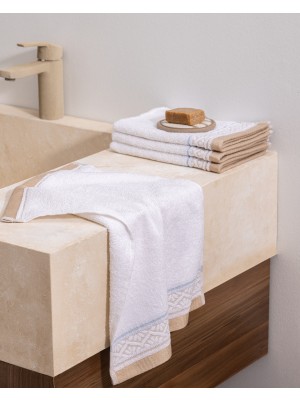 Madame Coco Alouette 4'lü Pamuklu El Havlusu - Beyaz/bej - 30X45 cm