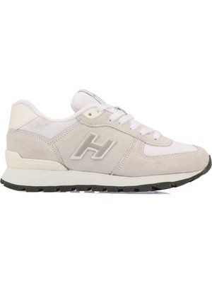 Hammer Jack Peru Hakiki Deri Gri - Beyaz Kadın Spor Ayakkabı