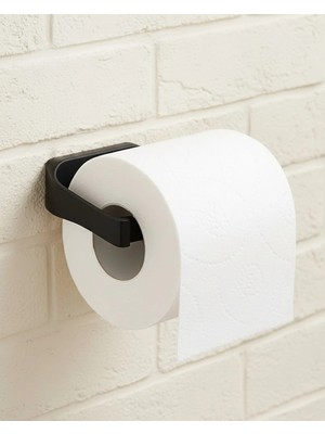 Eco Lounge Şık Tasarım Siyah Tuvalet Kağıdı Askılığı Peçetelik