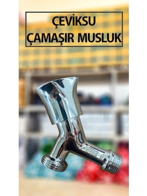 Çeviksu Çevik Su(Karizma) Çamaşır Makinası Musluğu (Çamaşır Makinaları Bağlantı Hortumlarına Uyumludur)