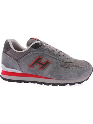 Hammer Jack Peru Hakiki Deri Mint Gri-Kırmızı Kadın Spor Ayakkabı