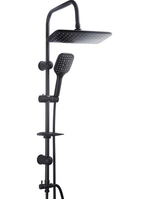 Siyam Defne Tepe Duş Seti,siyah