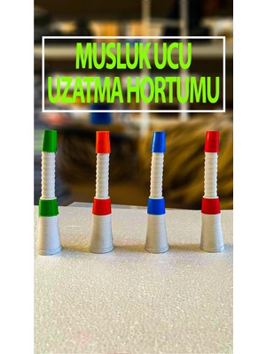 3/4 Lük Musluk, Batarya Ağzı Uzatma Spiral Hortumum (4 Adet Renkli)