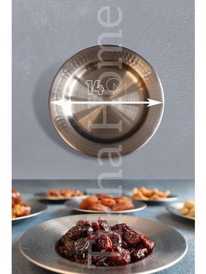 Paslanmaz Çelik Dövme Desenli Çerezlik 6'lı Set 14CM, Şık ve Kullanışlı