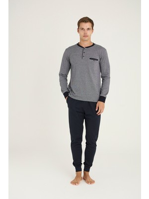 Kly Midi Yaka Pamuk Pijama Takımı 9261