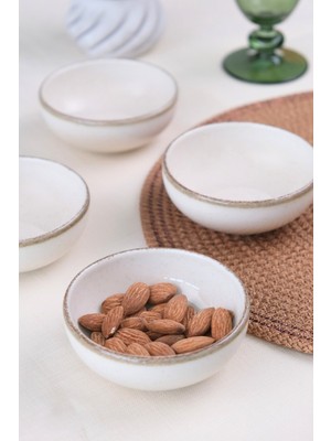 4'lü Tarçın Desenli Kase Seti, 10CM, Modern Tasarım