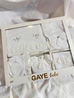 bebexy Kuş  Desenli 10 Parça Hastane Çıkışı Set Beyaz