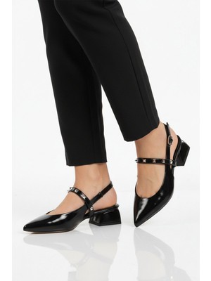 Ayakmod Siyah Dar Kalıp Özel Gün ve Davet Kadın Abiye Ayakkabı 323102 Z
