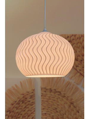 Decory Carolina Beyaz Avize Yatak Odası, Mutfak, Oturma Odası Tasarım Tekli Sarkıt Avize (PLASTİK) E27