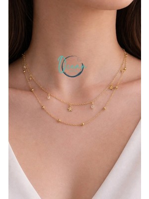 Oceandesign Altın Renk Paslanmaz Çelik Katmanlı Yıldız Kolye | El Yapımı