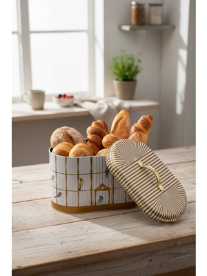 Modern Bird Cage Desenli Ekmeklik, Şık ve Pratik Saklama Çözümü