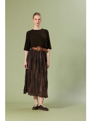 Nisan Triko Bisiklet Yaka T-Shırt