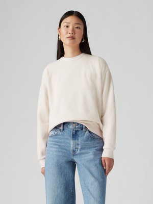 Levi's Everyday Kadın Kırık Beyaz Bisiklet Yaka Sweatshirt A5942-0036