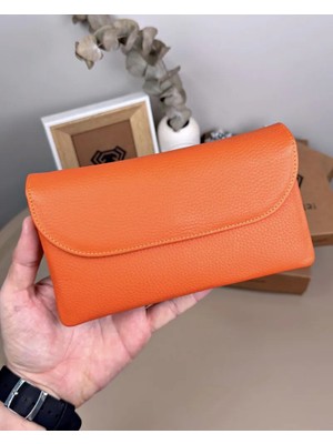 Fil Deri Hakiki Deri Mıknatıslı Çok Bölmeli Kadın Cüzdan 2135