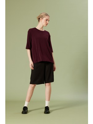 Nisan Triko Bisiklet Yaka T-Shırt