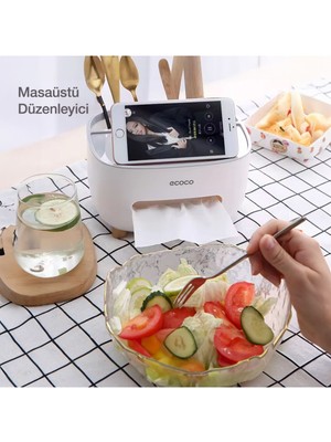 Çok Amaçlı Bölmeli Peçetelik ve Saklama Kutusu, Pratik ve Şık Kullanım