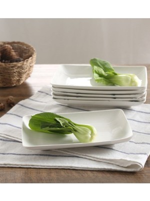 Şık ve Zarif Porselen Dikdörtgen Tabak 20 Cm, Modern Mutfak Gereçleri