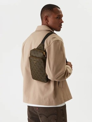 Guess Milano Erkek Çapraz Askılı Çanta Kahve Renkli Ergonomik Tasarım HMMILOP5226