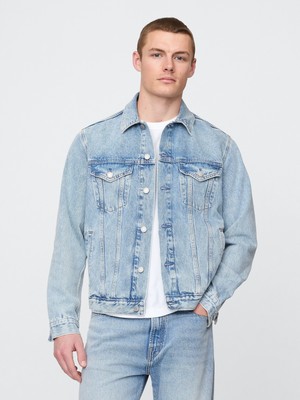 Gap Erkek Açık Mavi Classic Icon Denim Ceket