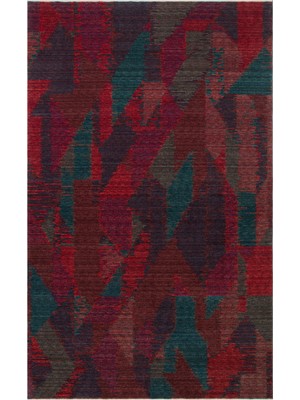 Cool Halı Still Koyu Kırmızı Renkli Modern % 100 Doğal Tencel Iplik El Dokuma Yumuşak Salon Oturma Oda Halısı