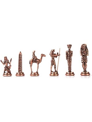 MarkEntegra Antik Metal Mısır Satranç Taşı - Büyük Boy